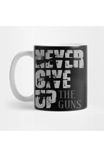 TatFast Never Give Up The Guns Mug، هدية، مهر، عرض