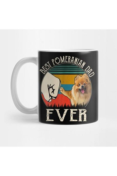 TatFast Vintage Pomeranian Ever Bump Fit Mug - Gift, Dowry, Presentation for Dogs