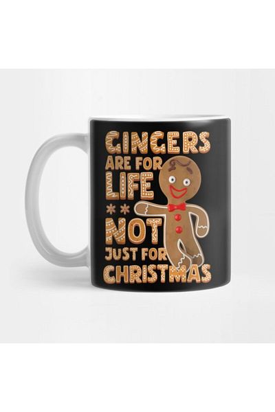 TatFast Gingers For Life - كوب عيد الميلاد المقطوع من Gingembre مع حامل عرض المهر