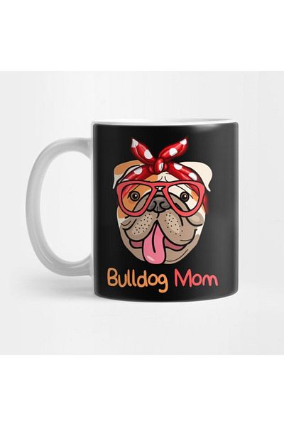 TatFast كوب هدية لطيف للسيدات من نوع Bulldog Mom Dog Lover Mother's Day