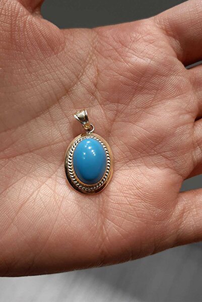 Fiyonk Kuyumculuk 14 Ayar Altın Firuze Kolye Ucu