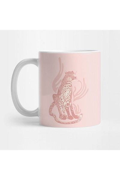 TatFast Bulbuk Lepard/Half of Pink - كوب، هدية، مهر، حامل عرض