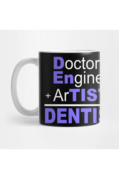 TatFast كوب لطبيب الأسنان من Doctor Engineer Artist، هدية، مهر، عرض