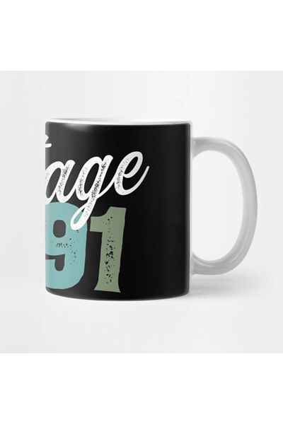 TatFast Vintage Retro 1991 Mug, Gift, Dowry, Presentation Holder