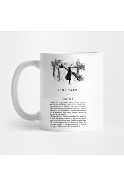 TatFast Jane Eyre Charlotte Bronte First Page Mug, Gift, Dowry, Presentation