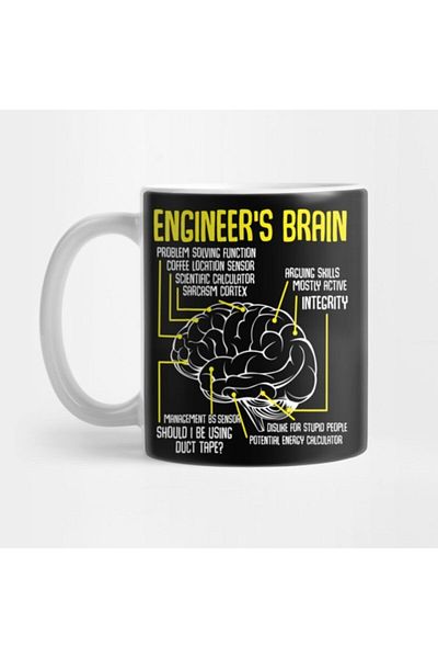 TatFast Engineer's Brain - Lightweight Cut Mug, Gift, Dowry and Presentation Jogo