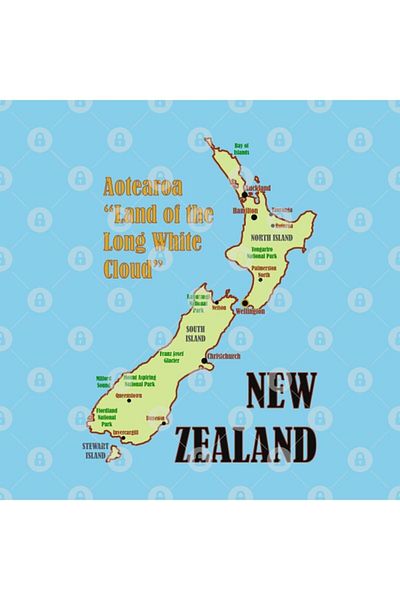 TatFast New Zealand Map Mug, Gift, Dowry, Presentation Holder