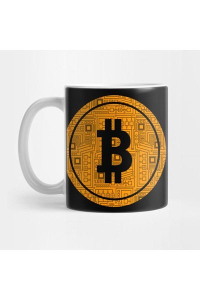 TatFast بيتكوين - كوب للعملات المشفرة، هدية، مهر، حامل عرض