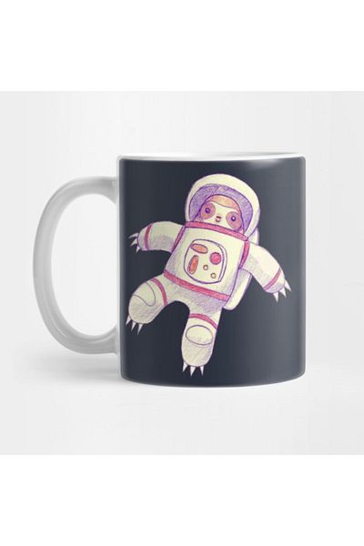 TatFast Astronaut Sloth Drawing Mug, Gift, Dowry, Presentation