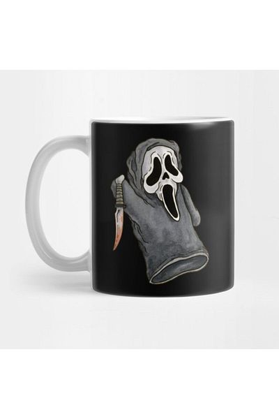 TatFast Ghostface and Scream - كوب دمية من Terror Hands مع حامل عرض ومهر هدية