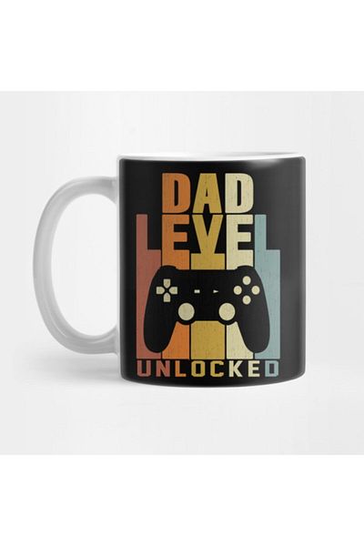 TatFast Dad Level Unlocked,new Dad,daddy To Be,video Gamer,baby Announcement T,new Daddy 2019,dad F Mug