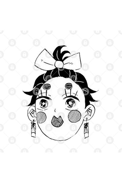 TatFast Kimetsu No Yaiba - ضفيرة فتاة Tanjiro مع كوب وجه مضحك، هدية وعرض