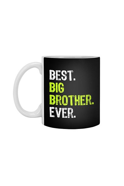 Fizello أفضل تي شيرت Big Brother Ever، كوب أبيض، هدية، مهر، عرض
