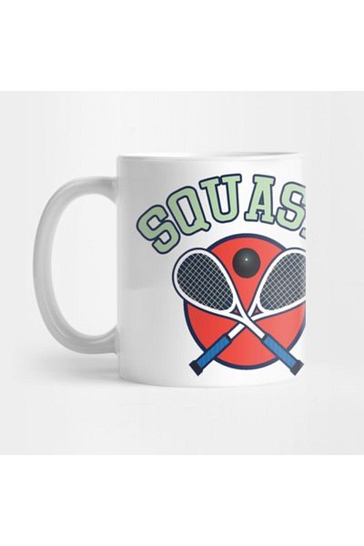 TatFast كوب Vector بشعار Squash، هدية، مهر، عرض