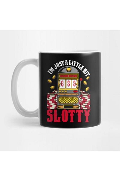 TatFast Jackpot Slot Machine Design - I'm Just A Little Bit Slotty Mug