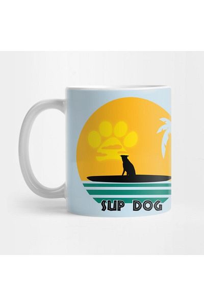 TatFast كوب Sup Dog Funny Paddle Boarding، هدية، مهر، عرض