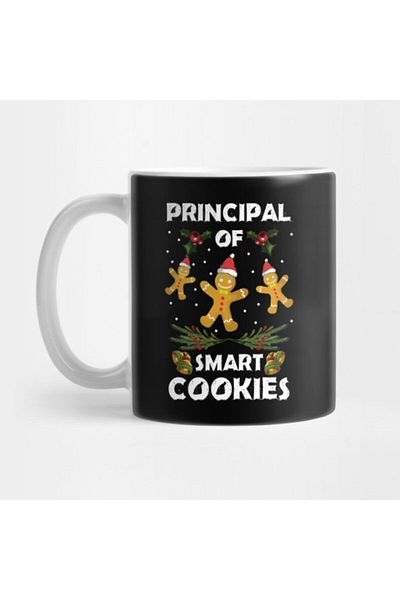 TatFast كوب عيد الميلاد المجيد من Cute Smile Faces Principal Of Smart Cookies