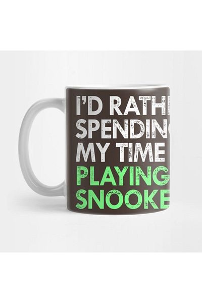 TatFast I'D Rather Be Playing Snooker Mug, Gift, Dowry, Presentation Holder