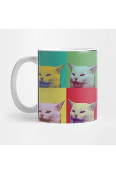 TatFast Pop Art Yelling Cat Meme Mug, Gift, Dowry, Presentation