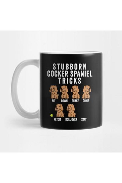 TatFast Stubborn Cocker Spaniel Tricks Mug, Gift, Dowry, Presentation