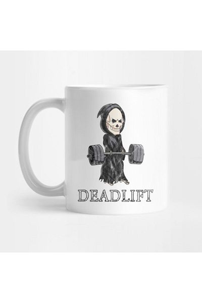 TatFast Grim Reaper Deadlift Mug - Gift and Presentation Detailed