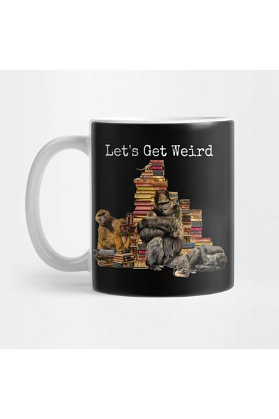 TatFast كوب هدايا من Let's Get Weird Smart Bookworm Nerd Gorillas Weirdos