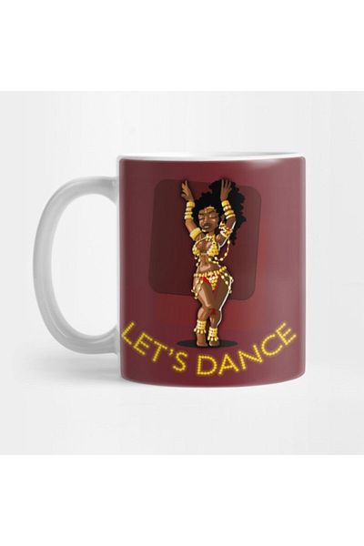 TatFast Belly Dancer Let's Dance Cup, Gift, Dowry, Presentation