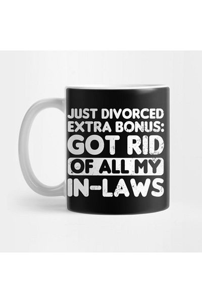 TatFast Coffee Colored Cup for Ladies - Divorced, In-Laws Gifti Mug, Gift and Presentation