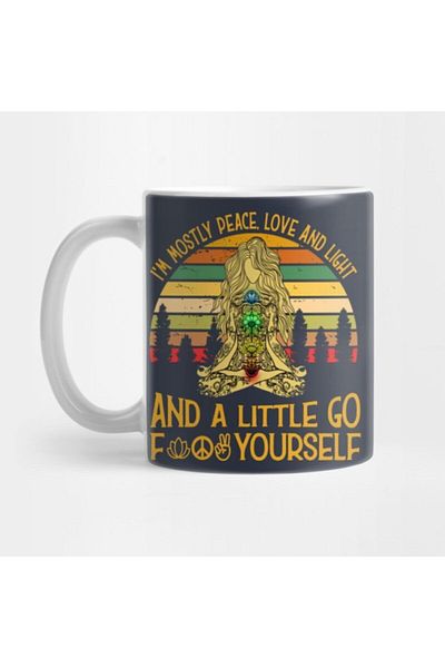 TatFast I'm Mostly Peace Love Light - كوب، هدية، مهر، عرض