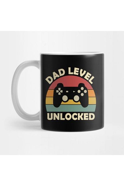 TatFast Dad Level Unlocked، Gaming، New Dad، Baby Announcement، Day Of Fathers، Daddy To Be، لعبة فيديو، الكوب الأول