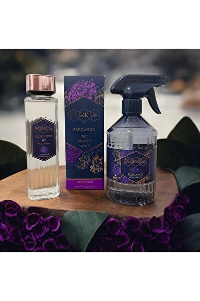 Pereja ELEGANCE KOLONYA CAM ŞİŞE 250mL VE ODA SPREYİ 500mL
