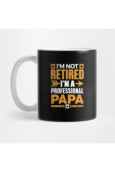 TatFast كوب رجالي I'm Not Retired، I'm A Professional Grandpa، هدية، مهر، عرض تقديمي