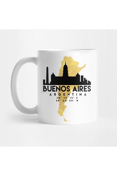 TatFast Buenos Aires Argentina Skyline Map Art Trophy, Gift, Dowry, Presentation