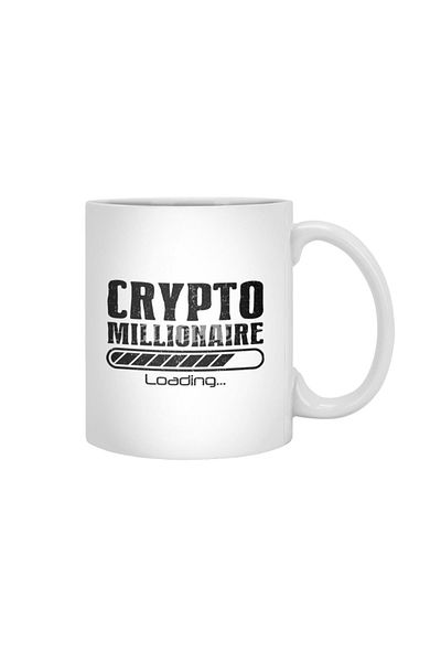Fizello Crypto Funny Bitcoin - هدية كأس أبيض للمهر