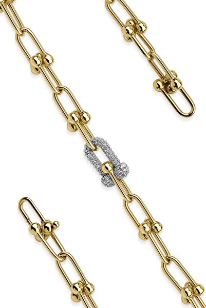 Fiyonk Kuyumculuk 14 Ayar Altın İnce Topcuk Ataç Bileklik