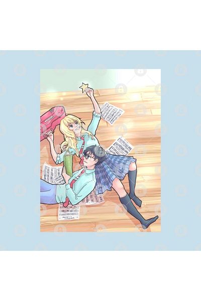 TatFast Kaori And Kousei - كوب Lie In April، هدية، مهر، عرض