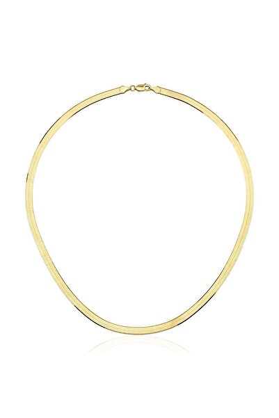 Fiyonk Kuyumculuk 14 Ayar Altın Italyan Ezme Kolye Zincir 4,30 Mm