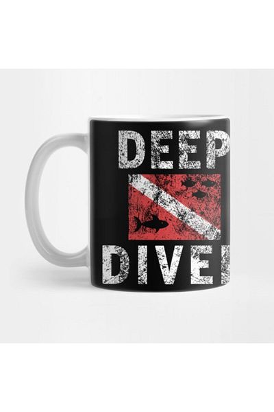 TatFast كوب هدية من Diving Deep Sea Fish Shark Diver، هدية، هدية، هدية، هدية