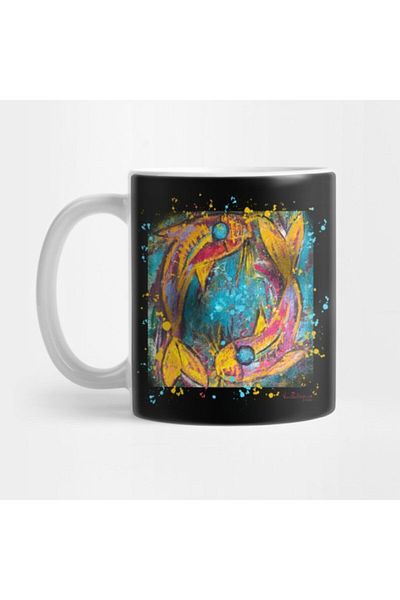 TatFast Koi Fish Yin Yang Abstract Mug, Gift, Dowry, Presentation Holder