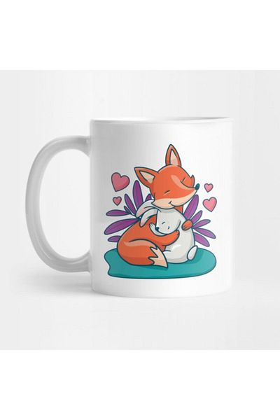 TatFast Fox Bunny Hug Mug, Gift, Dowry, Presentation Holder