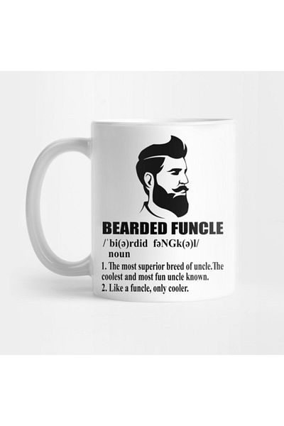TatFast Bearded Funcle Funny Uncle - t for Men Mug Gift Dowry Presentation
