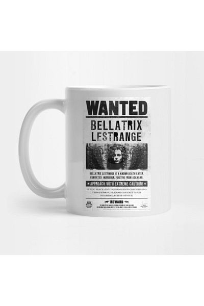 TatFast كوب ملصق من Bellatrix Lestrange Wanted، هدية، مهر، حامل عرض