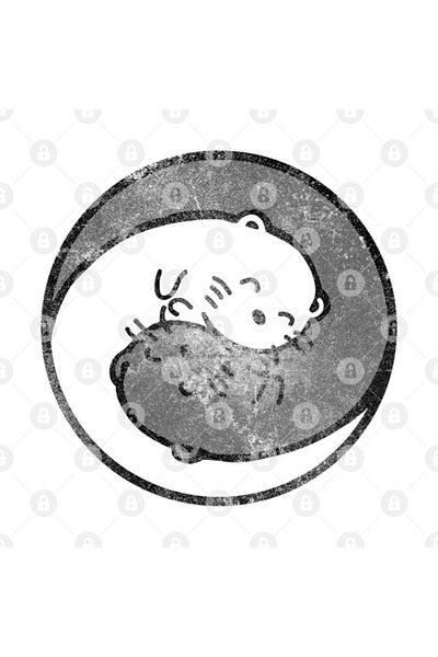 TatFast Yinyang Ying And Yang Otters Vintage Women Cute Cartoon Kawaii Mug