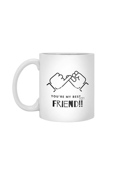 Fizello كوب أبيض من You're My Best Friend، هدية، مهر، عرض