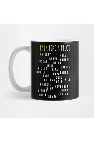 TatFast كوب أبجدي بتصميم طيار - هدية ومهر وعرض