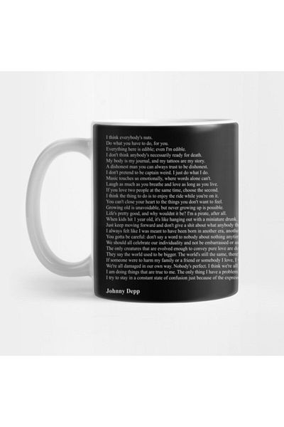 TatFast Johnny Depp Quotes Mug, Gift, Dowry, Presentation Holder