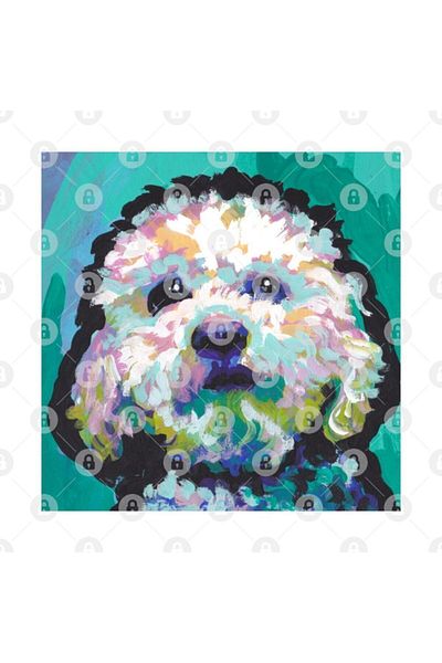 TatFast كوب Maltese Poodle Maltıpoo Dog اللامع الملون لفن البوب