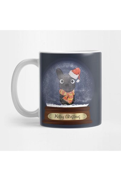 TatFast French Bulldog Christmas Mug, Gift, Dowry, Presentation Holder