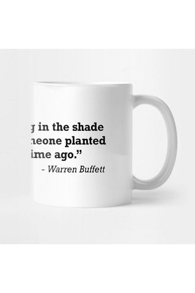 TatFast كوب Warren Buffett Sitting In The Shade Quote، هدية، مهر، عرض