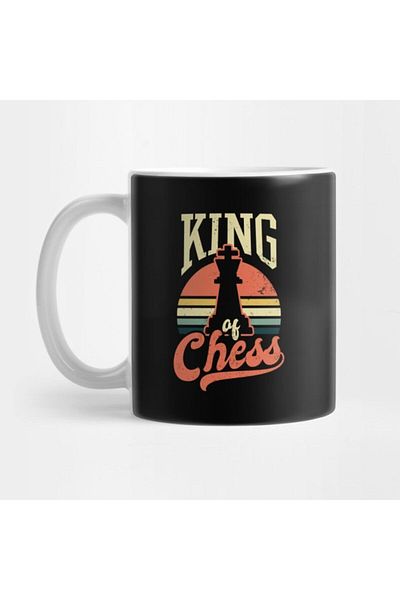 TatFast هدية Chess Queen Vintage Retro Sunset - كوب، هدية، مهر، هدية